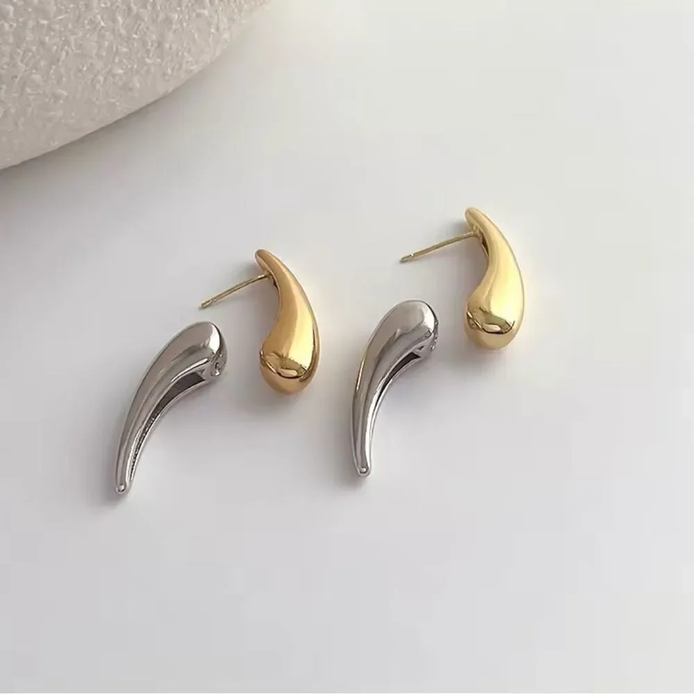 Gold and Silver drop Earrings